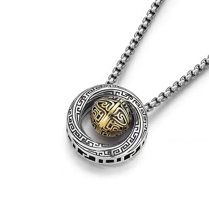 Collana con ciondolo in rame con perline portafortuna Mobius , Buddha Stones, ricchezza
