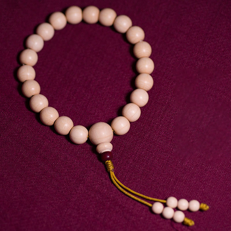 Buddha Stones Naturale Abelia Biflora Legno Benedizione Polso Mala