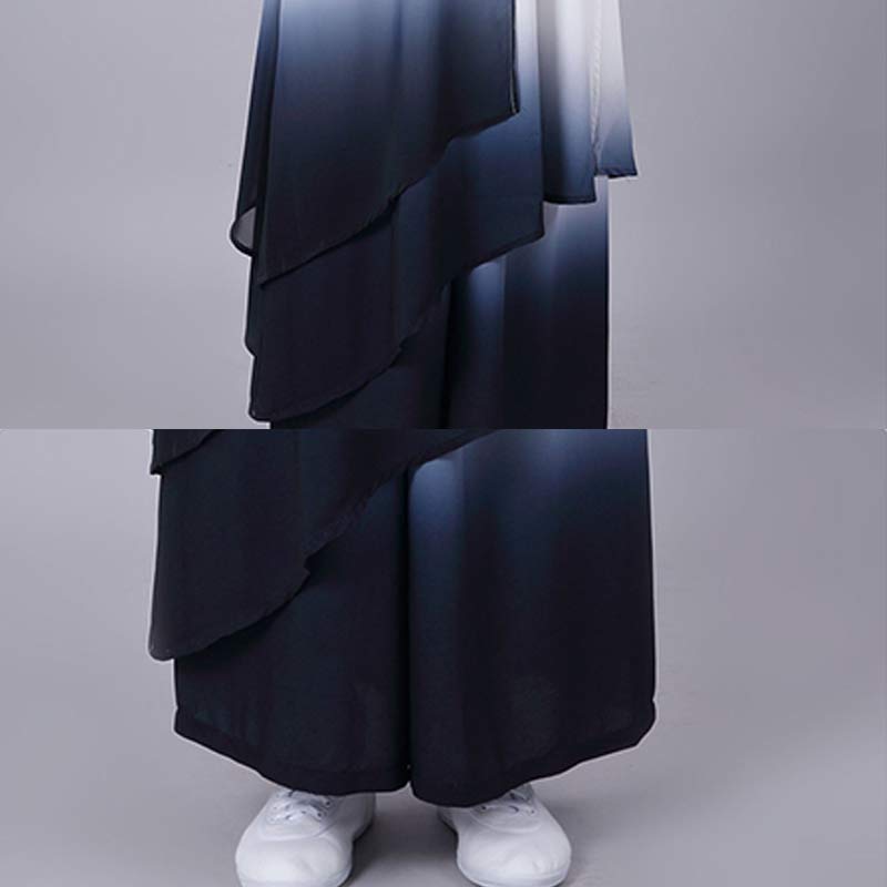 Buddha Stones Pittura sfumata Meditazione Preghiera Spirituale Zen Tai Chi Qigong Pratica Set di abbigliamento unisex