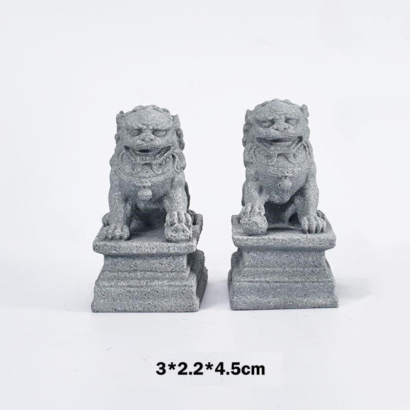 Buddha Stones Leone Fu Foo Cani Elefante Allontanare il Male Benedizione Decorazione della Casa