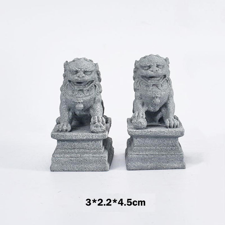 Buddha Stones Leone Fu Foo Cani Elefante Allontanare il Male Benedizione Decorazione della Casa