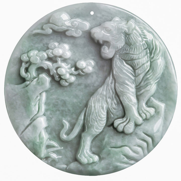 Collana con ciondolo a corda con tigre in giada e pietre Buddha Stones, zodiaco cinese - image 10