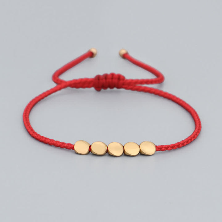 Braccialetto portafortuna rosso Buddha Stones FengShui