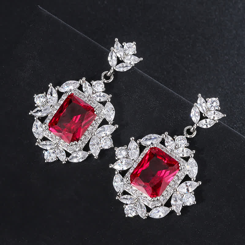 Buddha Stones Smeraldo Cristallo Corindone Rosso Fiducia Coraggio Anello Orecchini Collana Pendente