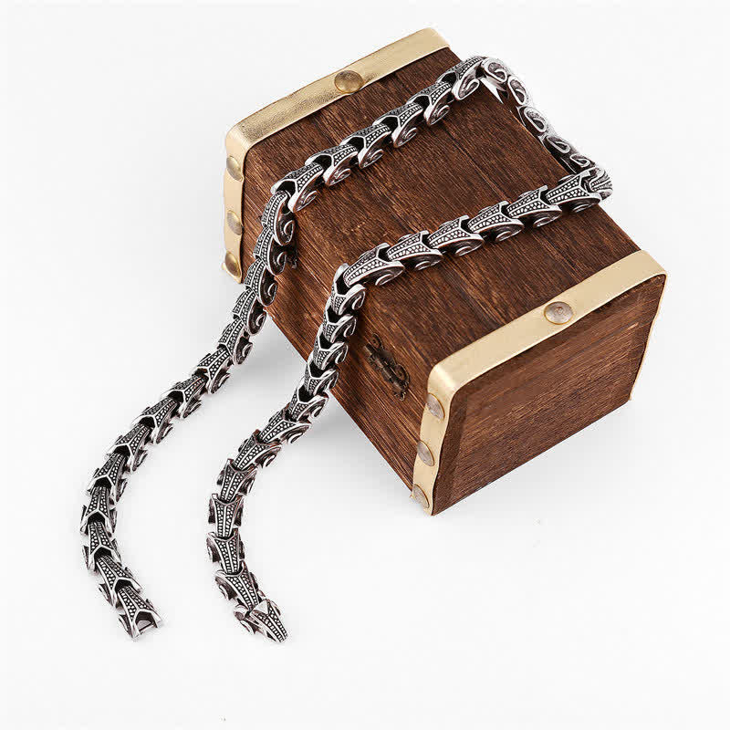 Collana con ciondolo in acciaio al titanio con motivo a drago Buddha Stones - image 17