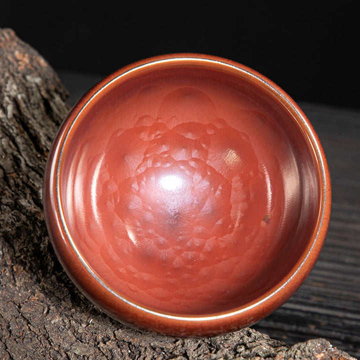 Buddha Stones fatte a mano Jianzhan cinese Lotus Design Tazza da tè in ceramica Tazza da tè Kung Fu