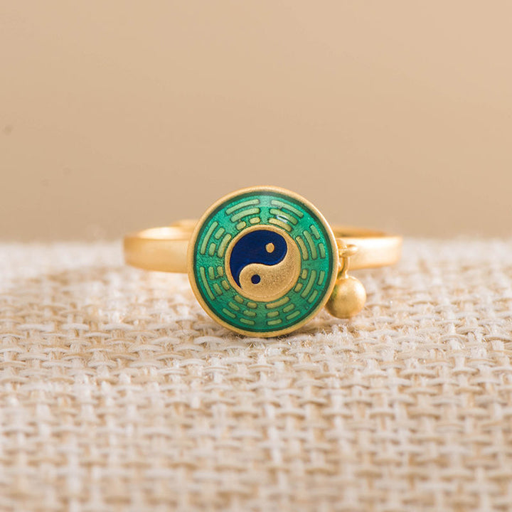 Anello girevole Yin Yang Rame Fortuna Ricchezza