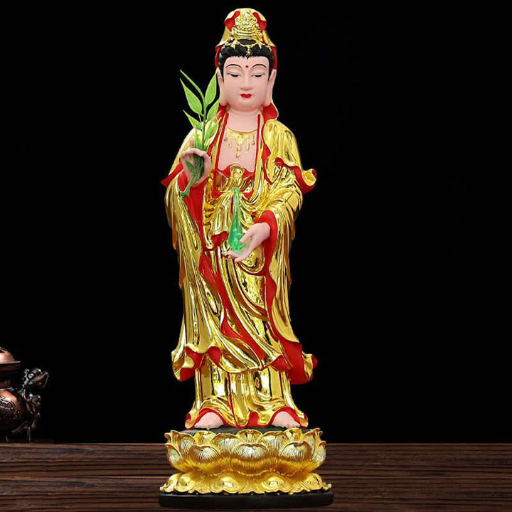 Chenrezig Bodhisattva Avalokitesvara Figurina Armonia Statua in Resina Decorazione per la Casa