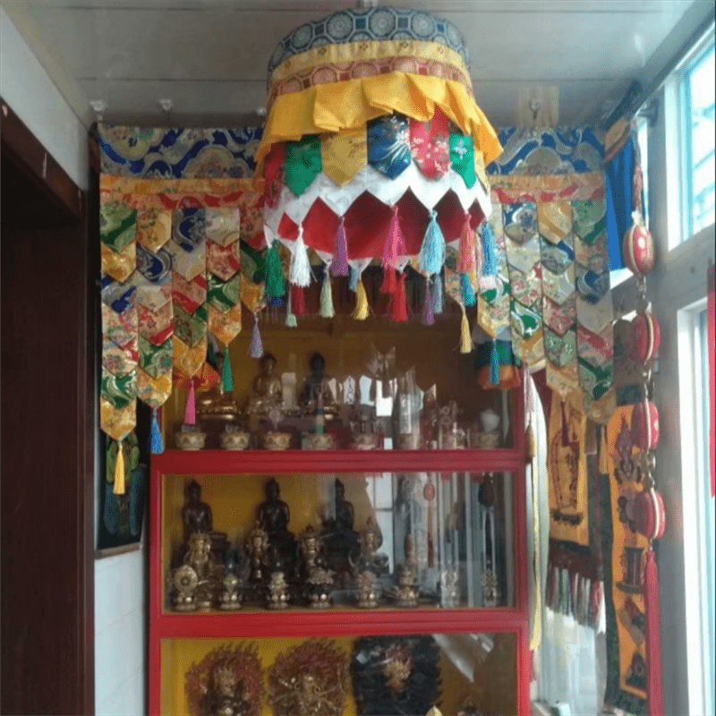 Tenda tibetana a cinque colori, tenda da preghiera, tenda da meditazione, tenda di guarigione