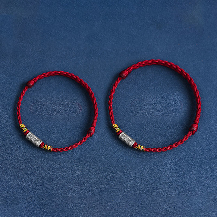 Buddha Stones Bracciale Cavigliera in Argento Sterling 925 Fatto a Mano Tutto Va Bene Design Protezione Forza