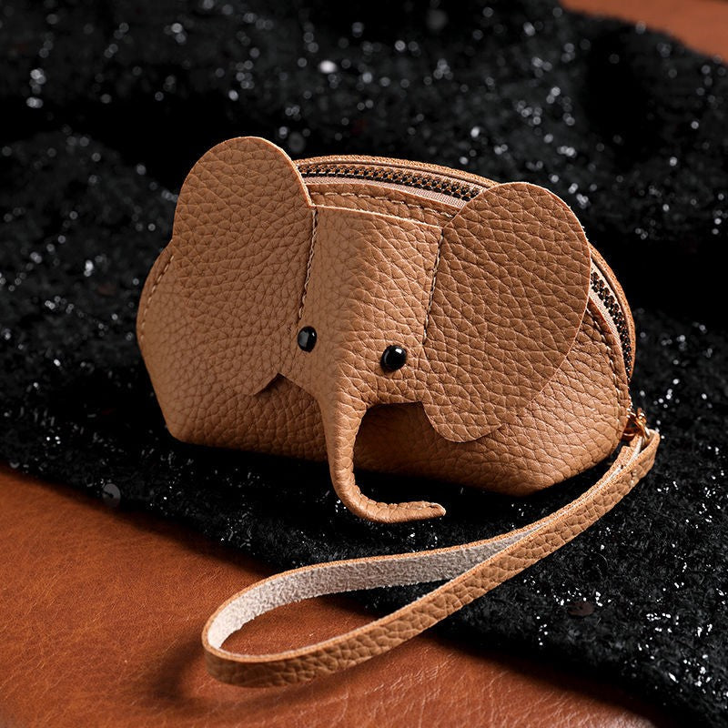 Buddha Stones Portafoglio da polso con elefante portafortuna in pelle sintetica - Legno di radica (circa 10 cm × 3 cm × 8 cm) - image 8