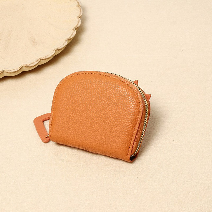 Buddha Stones Portafoglio compatto in similpelle con ricami a orecchie di gatto. - image 3