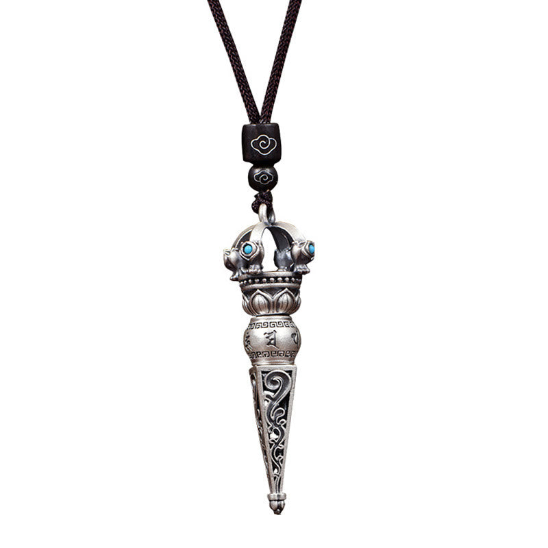 Ciondolo con collana girevole Buddha Stones tibetano Om Mani Padme Hum Dorje Vajra Design Wisdom - image 9
