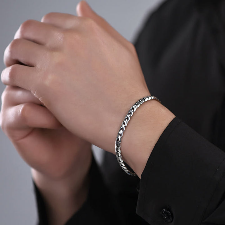 Buddha Stones Doppio Dorje Vajra Forza Punk Catena di Rame Bracciale Collana