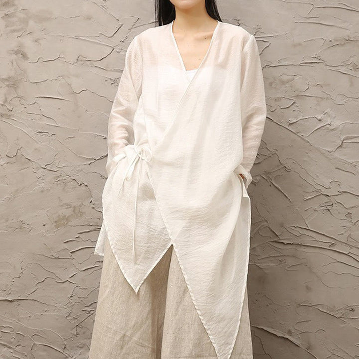 Buddha Stones Semplice Bianco Beige Modello Meditazione Spirituale Zen Pratica Yoga Abbigliamento Donna Abbigliamento