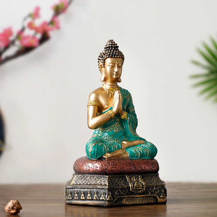 Buddha Stones Statua in resina della compassione del Buddha Decorazione