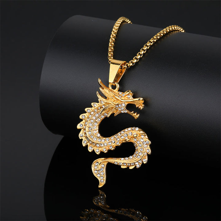 Collana con ciondolo di protezione in zircone con drago dello zodiaco cinese Buddha Stones - image 2