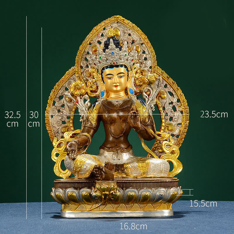 Decorazione della statua in rame della speranza di Tara Verde del Bodhisattva - image 16
