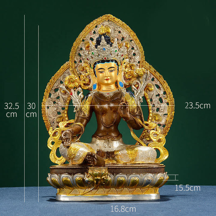 Decorazione della statua in rame della speranza di Tara Verde del Bodhisattva - image 16