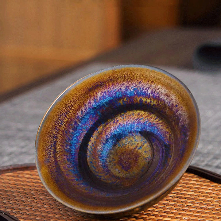 Buddha Stones cinese Jianzhan colorato Via Lattea smaltata tazza da tè in ceramica Tenmoku Kung Fu tazza da tè
