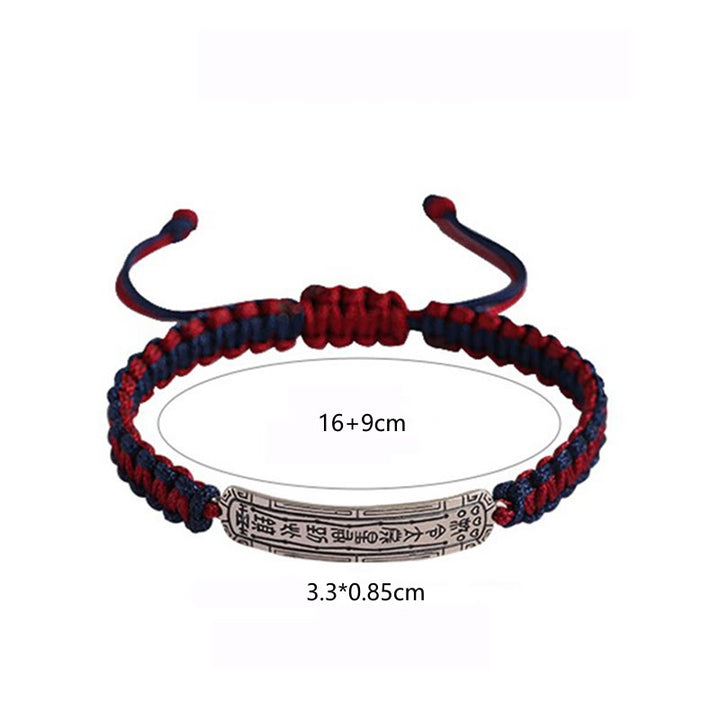 Braccialetto di protezione con amuleto della pace in argento sterling 925 Buddha Stones