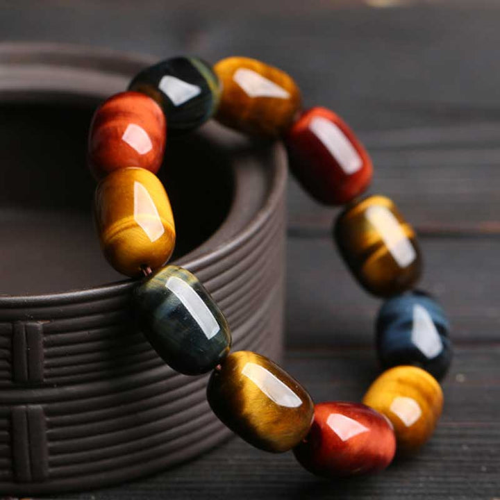 Braccialetto di protezione curativa naturale con occhio di tigre Buddha Stones - image 1