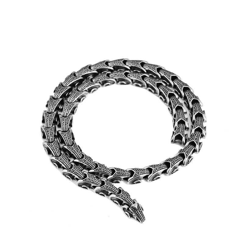 Collana con ciondolo in acciaio al titanio con motivo a drago Buddha Stones - image 20