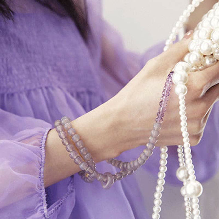 Braccialetto di guarigione con cristallo di ametista naturale e meditazione - image 5