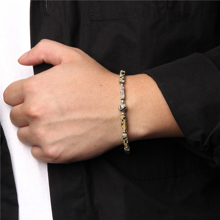 Buddha Stones Braccialetto per l'equilibrio spirituale con cristallo naturale di ametista e occhio di tigre - image 8