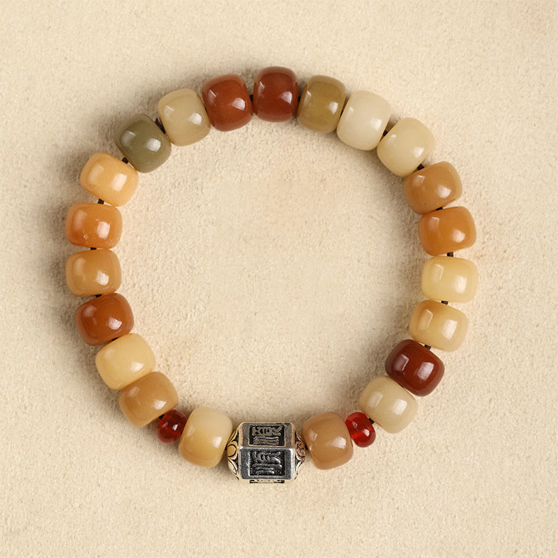 Buddha Stones Semi di Bodhi naturali Il Signore della Foresta dei Cadaveri Om Mani Padme Hum Braccialetto della Saggezza