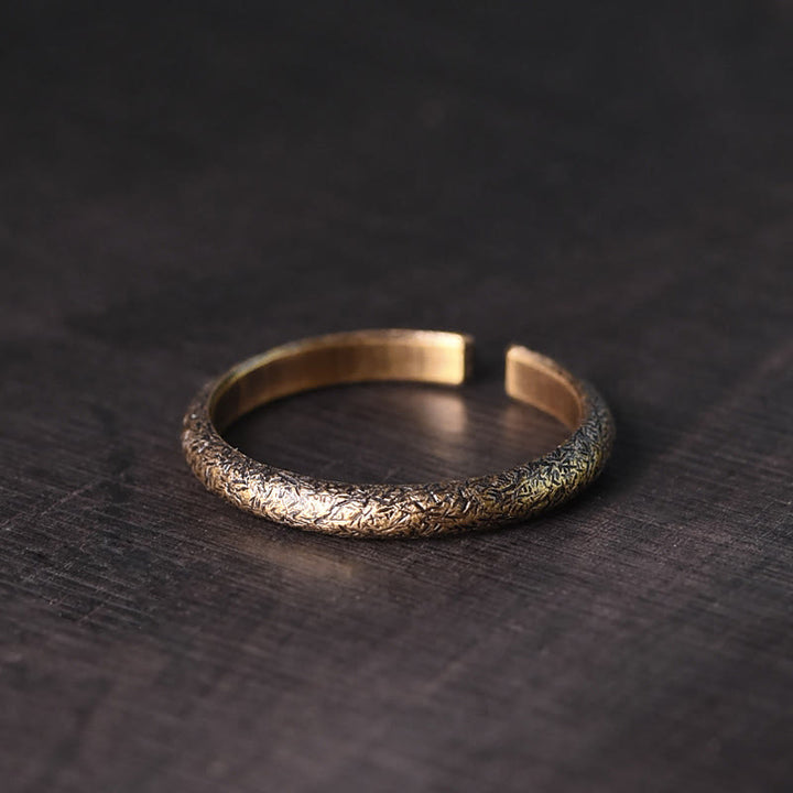 Anello di coppia portafortuna in rame con design vintage tibetano