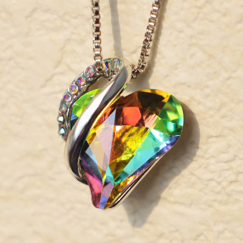 Collana con ciondolo con energia curativa, pietra portafortuna del cuore Buddha Stones d'amore