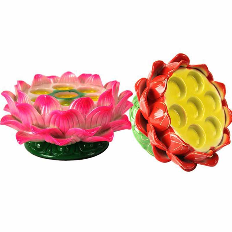 Buddha Stones Meditazione Preghiera Altare Fiore di Loto Portacandele Tempio Buddista Rituali Usa Articoli - image 7