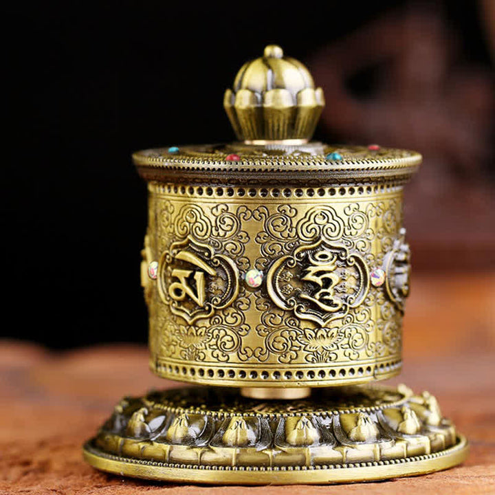 Buddha Stones Ruota di preghiera di benedizione tibetana Decorazione per auto