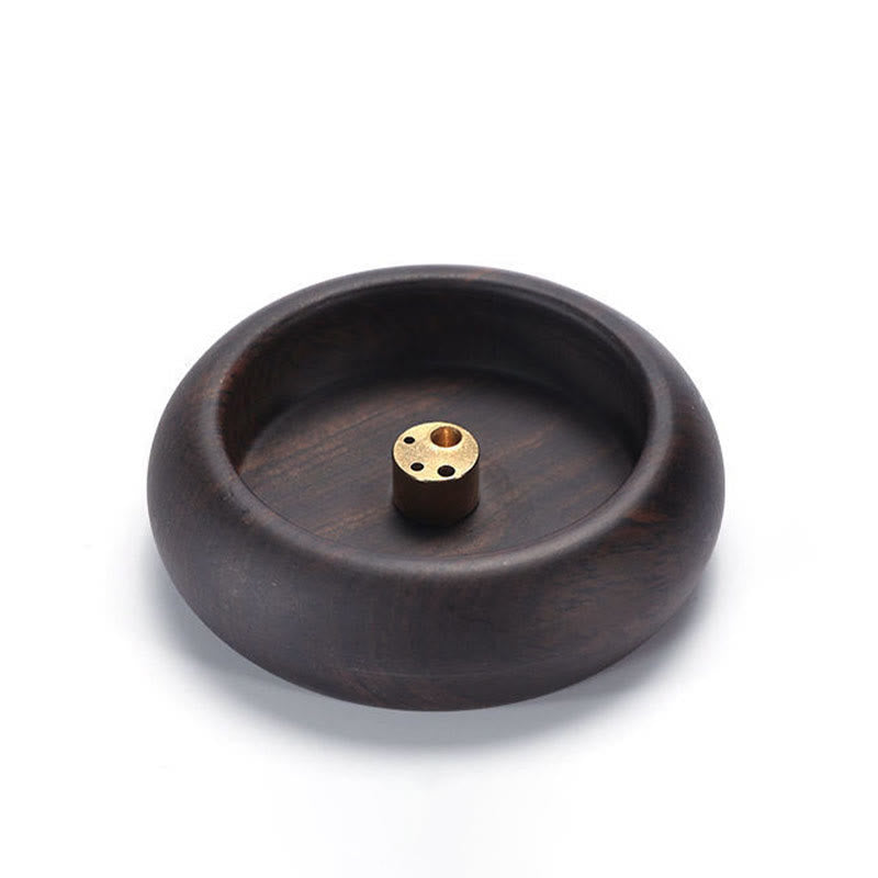 Buddha Stones Mini Legno di Ebano Palissandro Meditazione Bastone Guarigione Bruciatore di Incenso Decorazione