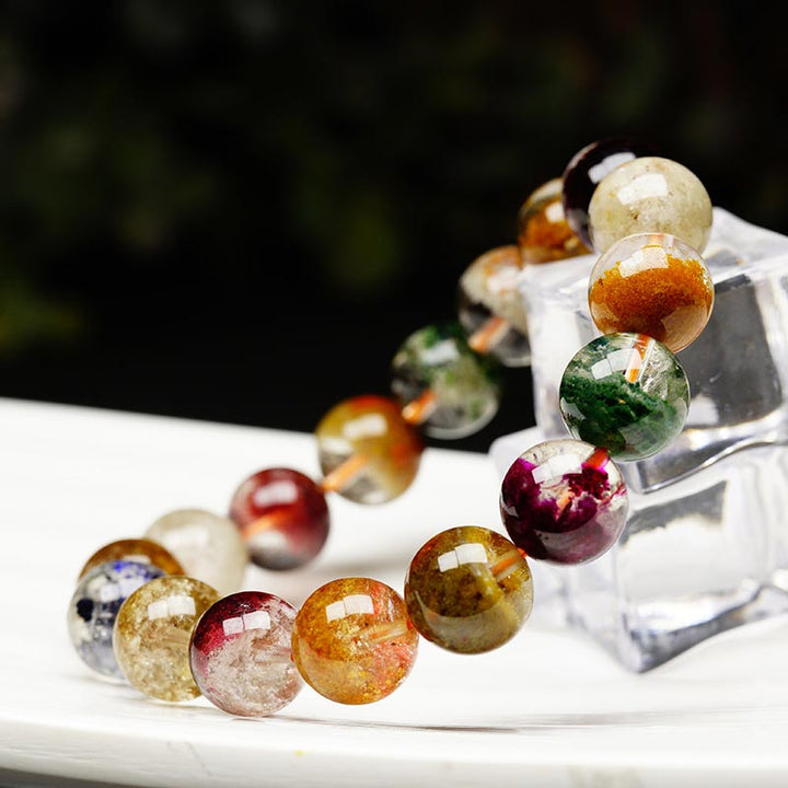Braccialetto dell'amore con pietre preziose naturali Buddha Stones, cristallo, varie pietre preziose