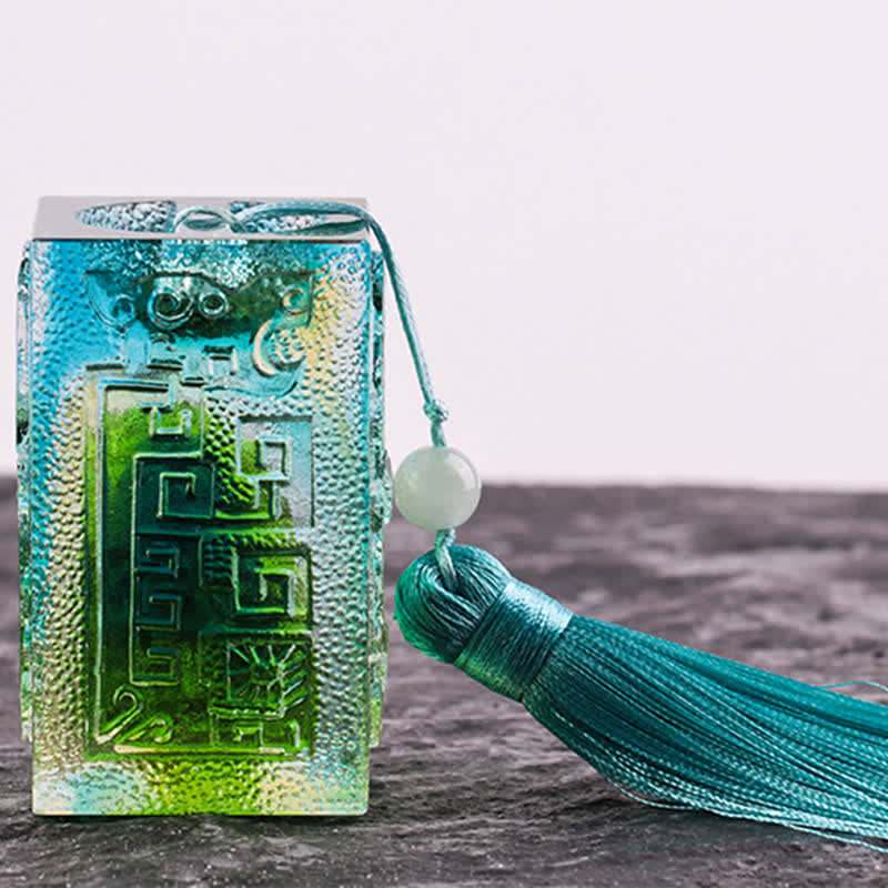 Buddha Stones Feng Shui Cristallo Liuli fatto a mano Pezzo d'arte Decorazione per la casa e l'ufficio - image 14