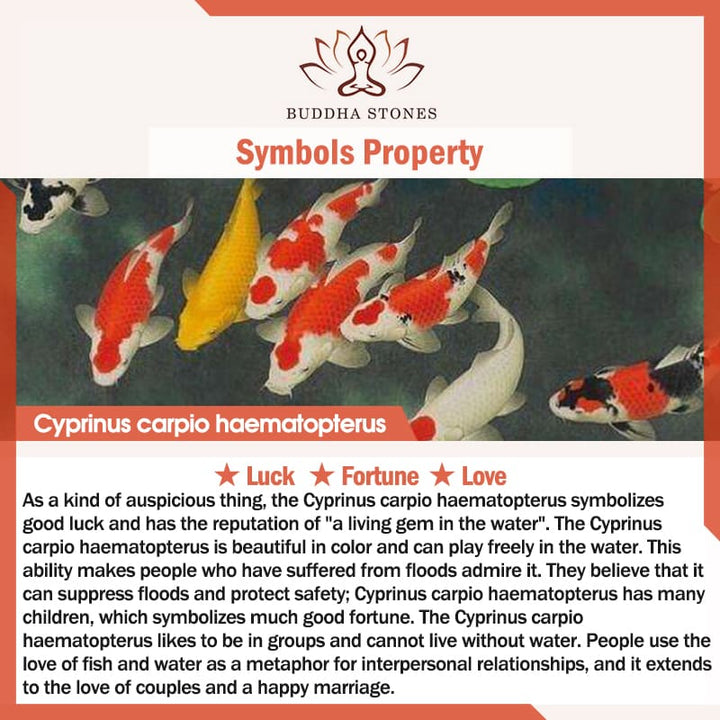 Decorazione per bruciatore di incenso portafortuna con pesce koi Buddha Stones