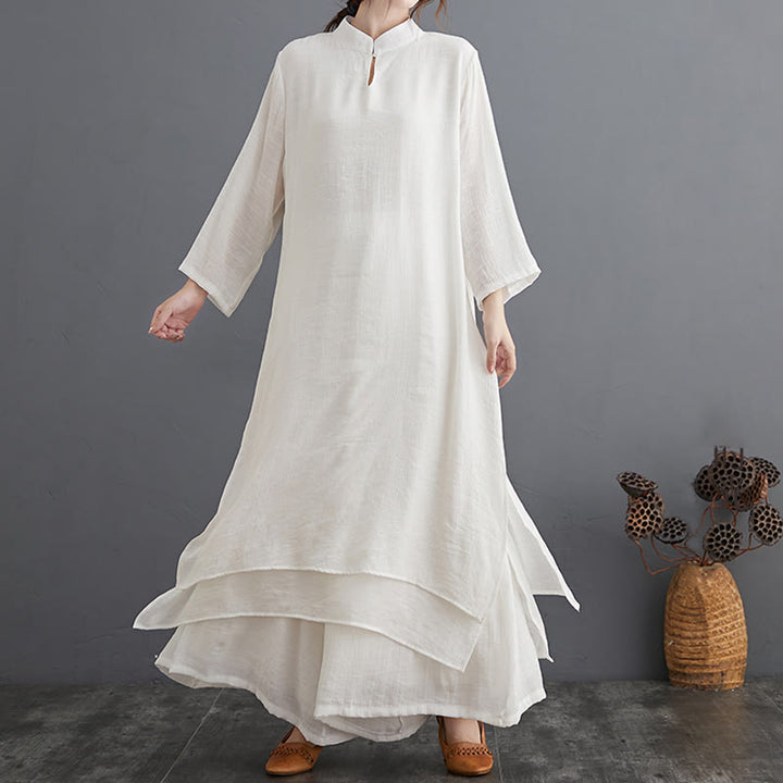 Buddha Stones Modello semplice Meditazione Preghiera Spirituale Zen Pratica Yoga Abbigliamento Donna Set