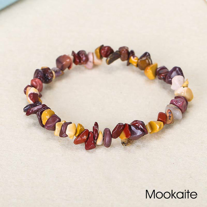 Braccialetto lenitivo con pietra di cristallo naturale di forma irregolare - Mookaite (Circonferenza del polso: 15-18 cm) - image 68