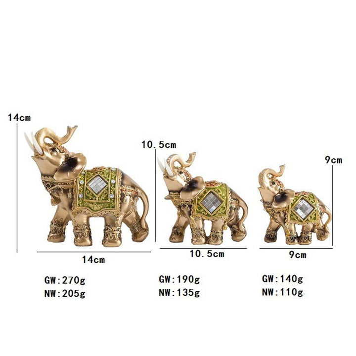 Buddha Stones Fortunato Feng Shui Elefante Verde Statua Scultura Ricchezza Figurina Regalo Decorazione Casa