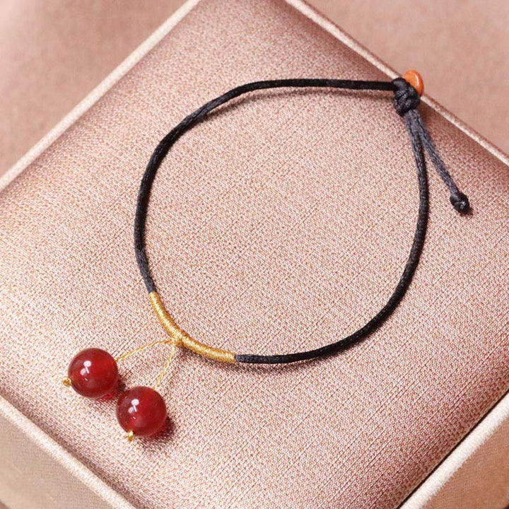 Buddha Stones Agata rossa naturale Calcedonio Autoaccettazione Fiducia String Bead Bracciale Collana Pendente