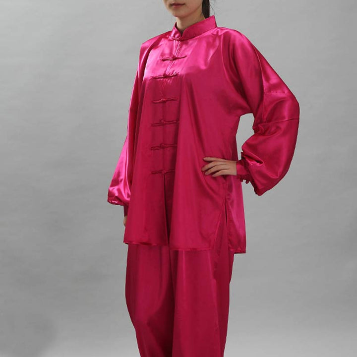 Buddha Stones Modello semplice Meditazione Preghiera Spirituale Zen Tai Chi Qigong Pratica Set di abbigliamento unisex - IndianRed - 2XL- ADATTO PER USA/UK/AU/UE - XL - image 27