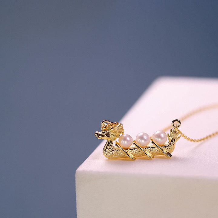 Collana con ciondolo di perle curative a forma di drago Buddha Stones