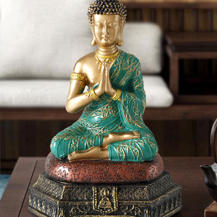 Buddha Stones Statua in resina della compassione del Buddha Decorazione