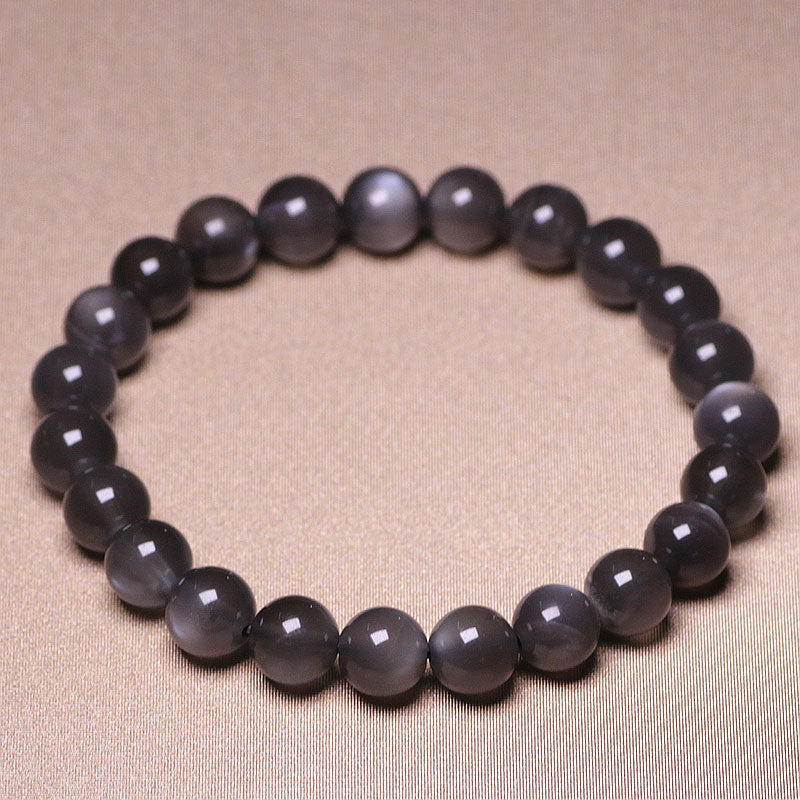 Braccialetto di perline di amore positivo in pietra di luna naturale