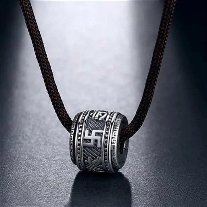 Collana con ciondolo di protezione Buddha Stones Tibet Om Mani Padme Hum - Argento - Corda di corda - image 5