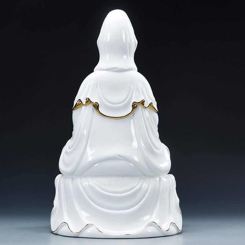 Statua in ceramica del successo del Bodhisattva Chenrezig Avalokitesvara Decorazione per la casa