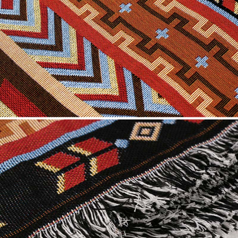 Coperta geometrica calda e confortevole per campeggio, casa, ufficio, letto