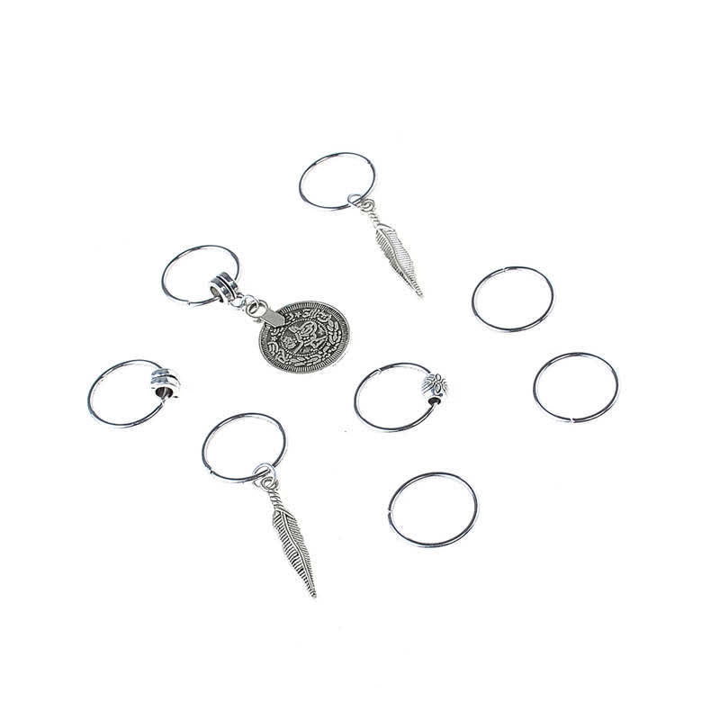 Buddha Stones Foglia antica Monete Perline Fermaglio per capelli Decorazione